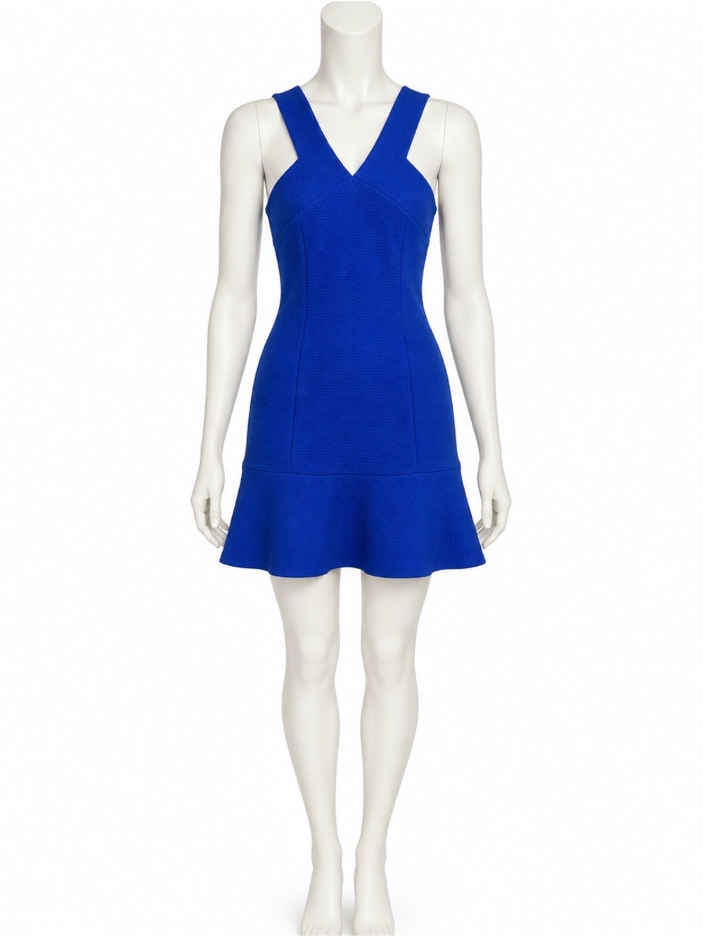 Sandro Paris Cobalt Blue Textured Mini Dress Size 2